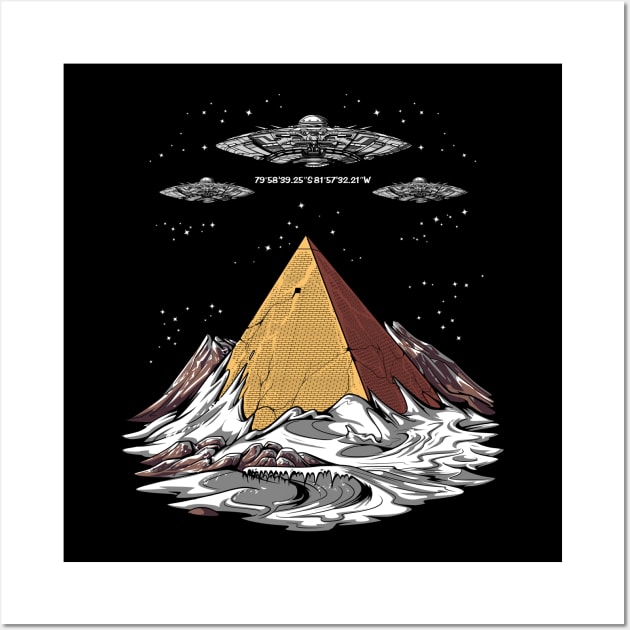 Antarctica Pyramid Aliens Wall Art by underheaven